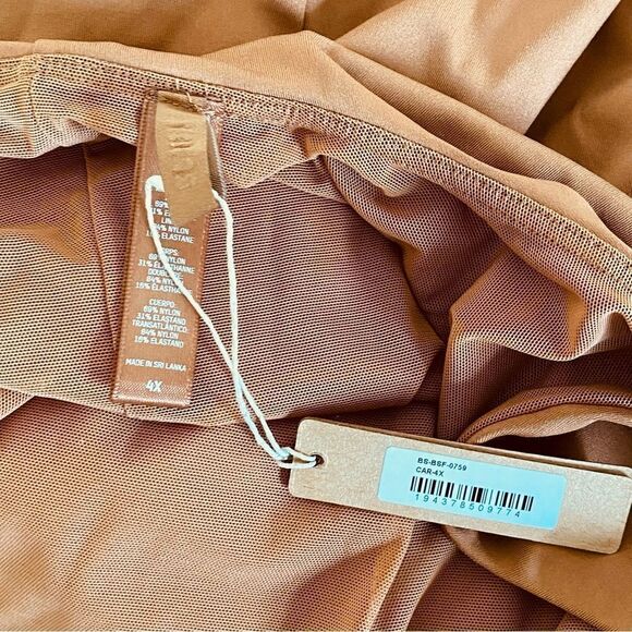 SKIMS Caramel All-in-One Scoop Neck Onesie Bodysuit Sz 4X NWT - Picture 6 of 12